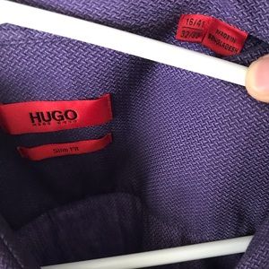 Hugo boss purple button up shirt